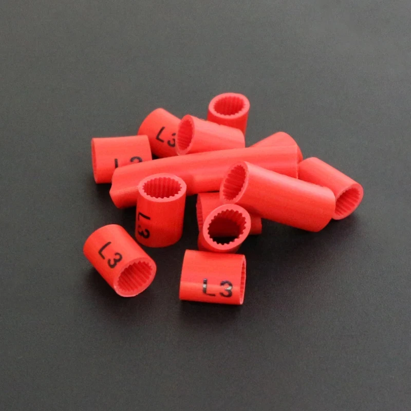 New Energy Charging Pile L1 L2 L3 N PE Colorful Cable Markers 0.5 0.75 1 1.5 2.5 4 6 8 10mm2 For Wire Diameter Tubing Connector