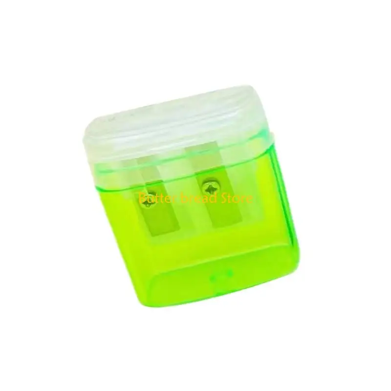 W89C Doble agujero agujeros con lápiz Manual afilar a lápiz Herramienta afilado lápiz