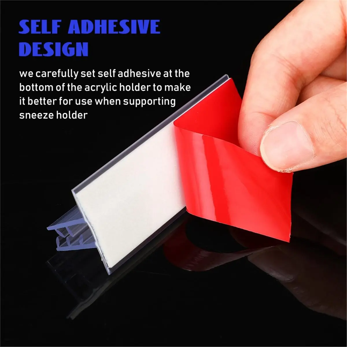 80 Pcs Sign Holder, Adhesive Base Sign Holders Multiple Uses for Counters, Warehouses, Base Holders with Adhesive