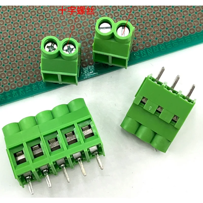 10Pcs high current and high power terminal welding PCB board K635/7620/950 screw type 2P3P can be spliced