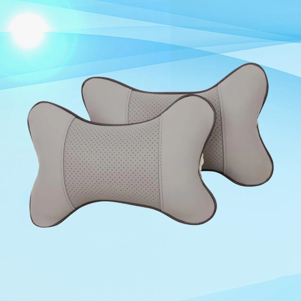 

2pcs Neck Pillow Travel Support Office Chair Cushion Car Portable Grey Cervical Airplane Ergonomic Comfort Posture Protection