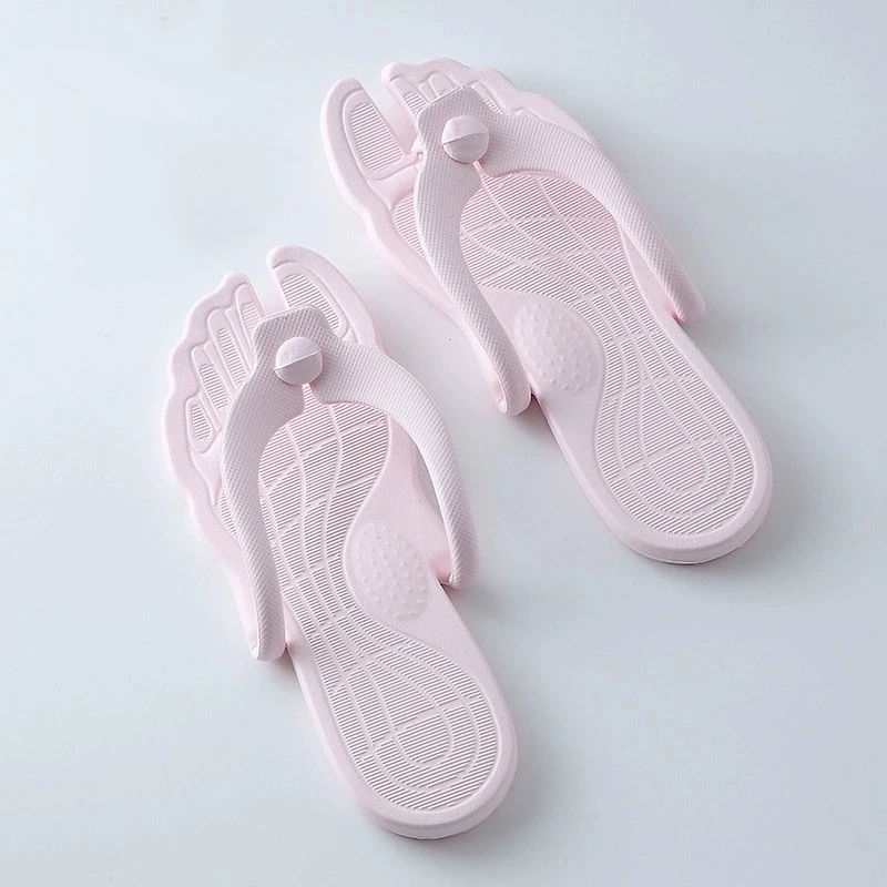 1Pairs Ladies Travel Bath Slippers Portable Flip Flops Beach Swim Summer Couple Shower Waterproof Folding Sandals Hotel Slides