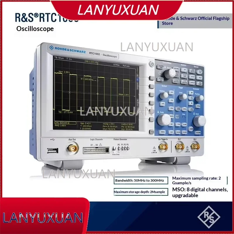 RS Rohde & Schwarz RTC1002 Dual Channel Digital Oscilloscope 300M Bandwidth 2G Sample Rate Made in Germany