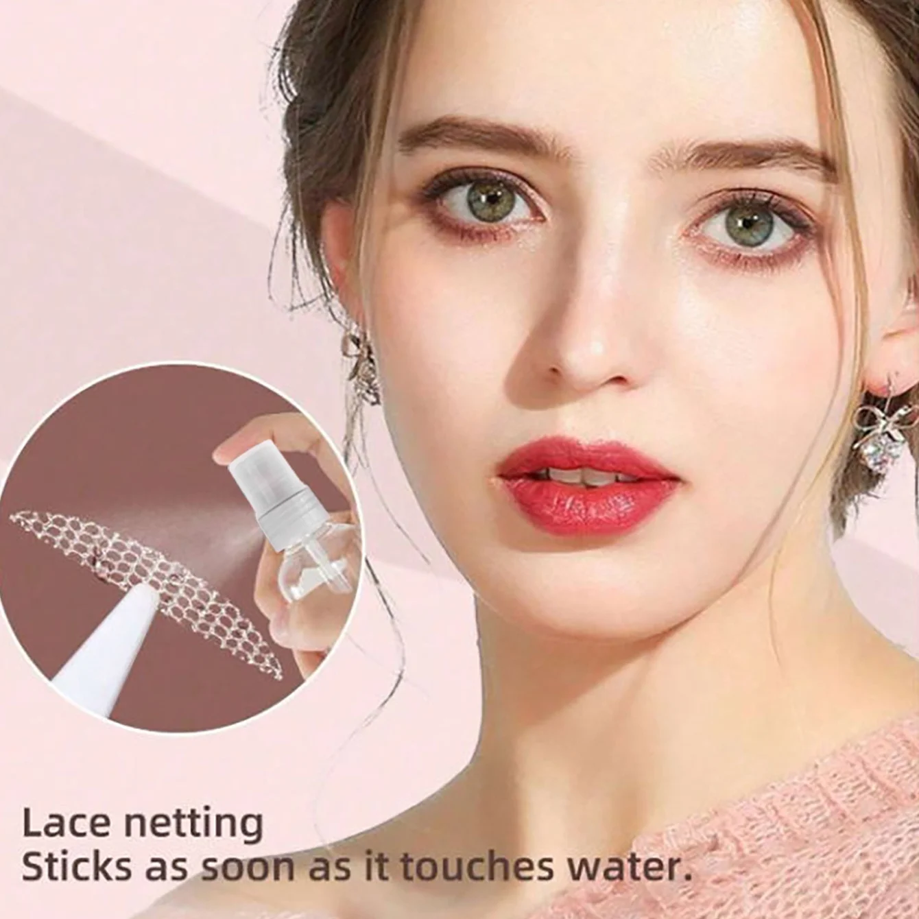 240 個まぶたステッカークリアベージュ超薄型まぶたストリップピンセット付き長持ちレースまぶたステッカーナチュラルビッグアイ用