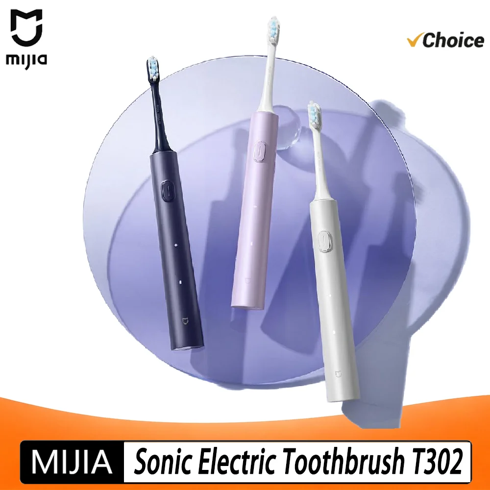 MIJIA T302 Sonic Electric Toothbrush 31000 RPM Long Battery Life 150 Days Copper Free DuPont Brush Head IPX8 Waterproof 4 Modes