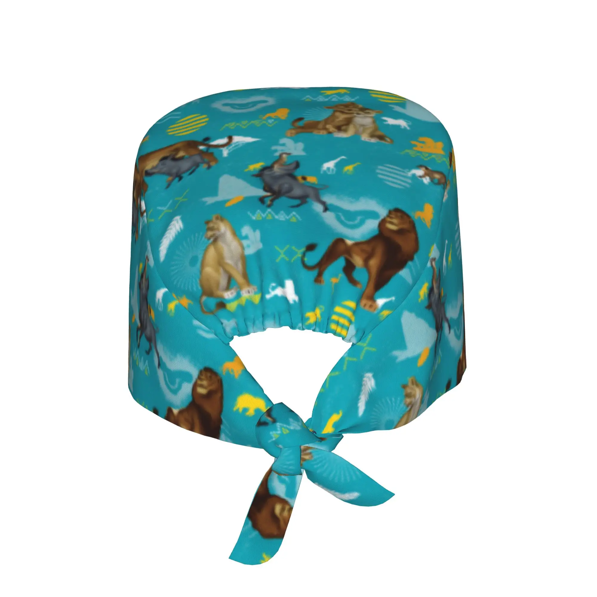 Custom Liones Anime Kinges Medical Staff Scrubs Hat Unisex Pumbaa Simba Manga Doctor Nursing Surgical Cap Scrub Caps
