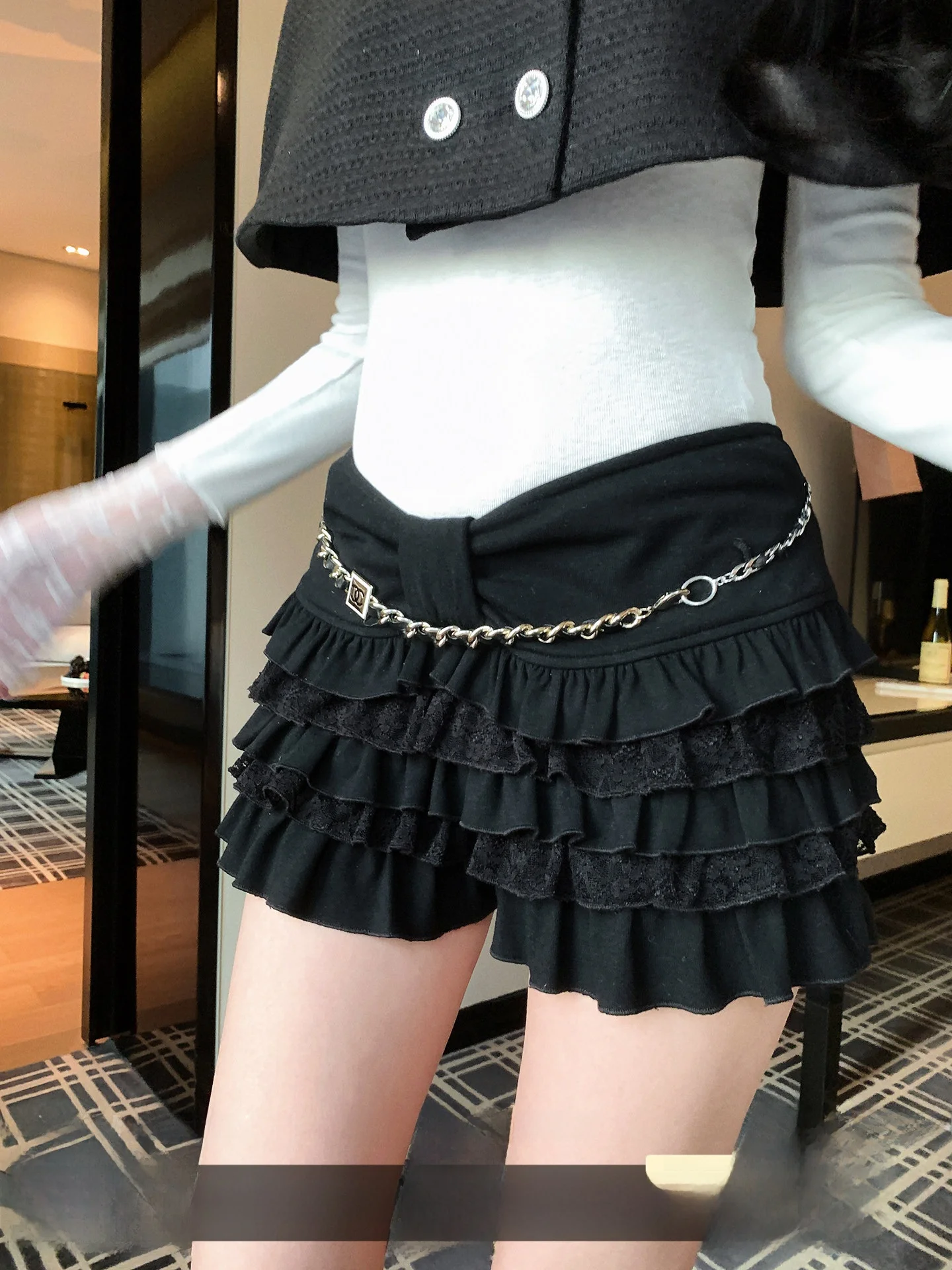 

Пышная юбка-трапеция Pinksoya Ballet Sle Knot Cake для женщин, с завышенной талией, повседневная, из смесового полиэстера и вискозы