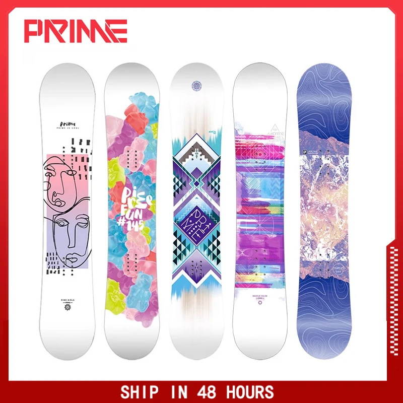 PRIME Snowboard All-round Ski Board Flat Flower Boards Winter Outdoor Sport Adult Beginner Ski Equipment for Men Women 150cm