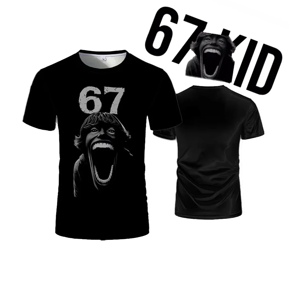 

Funny SCP-67 meme print T-shirt Y2K themed streetwear Six Seven fashion top Men's and women's casual trendy SCP-67 fan jersey