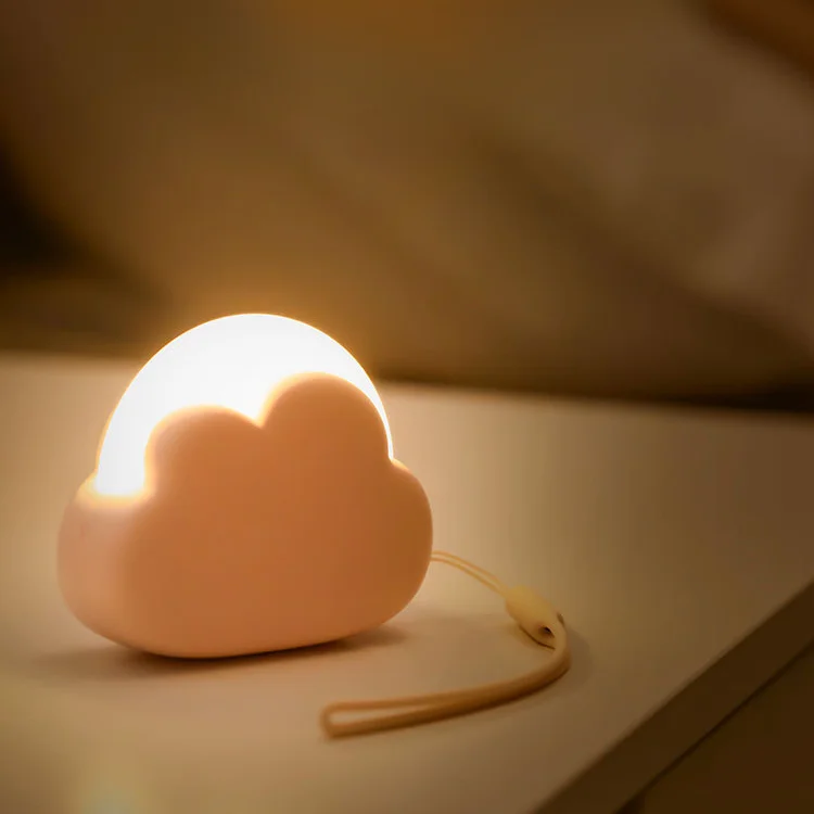 

LED Bedside Night Light USB Charging Creative Cloud Companion Sleeping Light Children'S Room Bedroom Feeding Warm Light