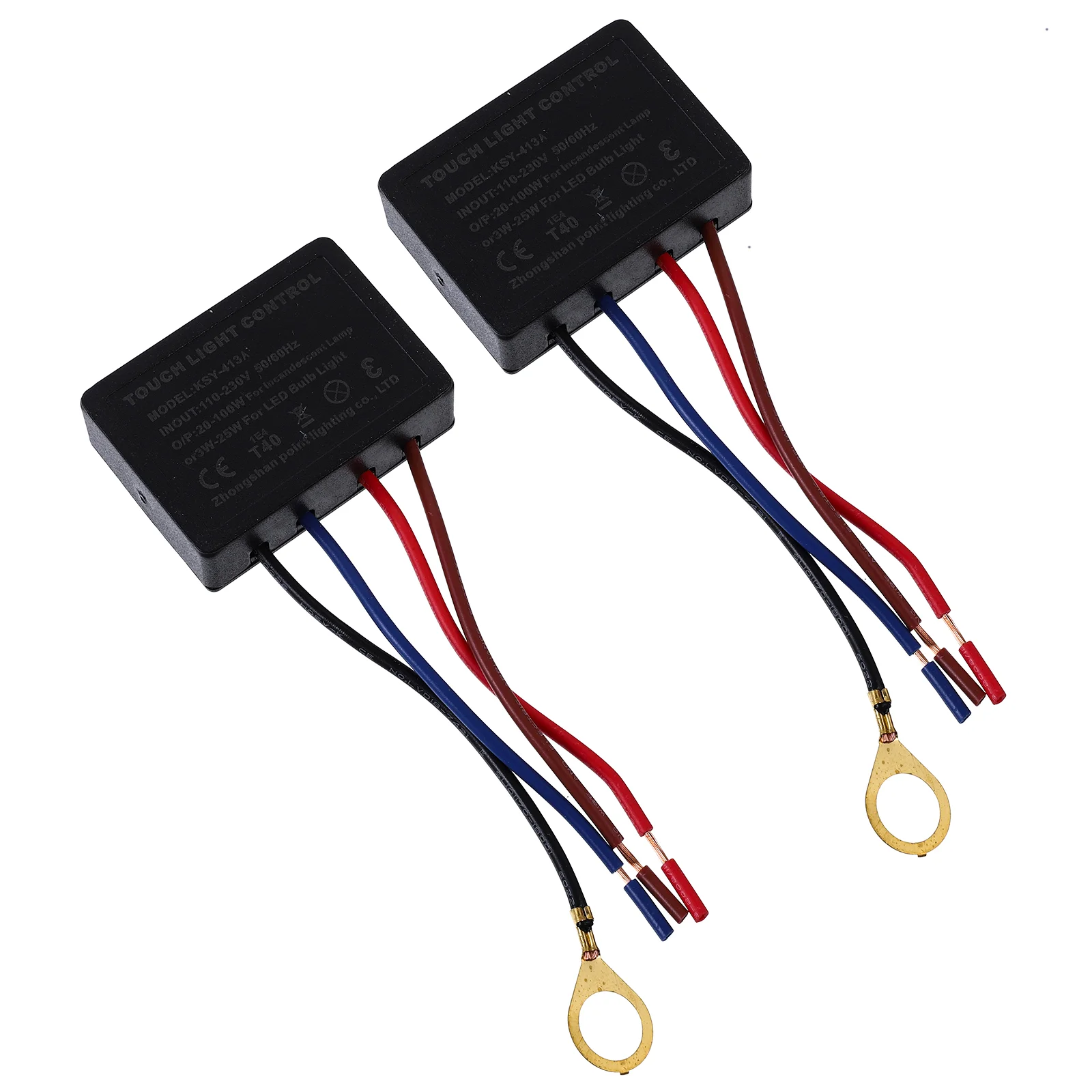 

2 Pcs Table Lamp Touch Switch Light Dimmer Module Accessories Sensor Abs Control