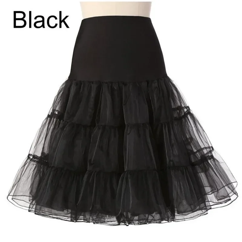 Skirt Summer Women's Net Yarn Support Organza Half-Length Petticoat Retro 50 60's Prom Skirts Pettiskirt Petticoat Wedding