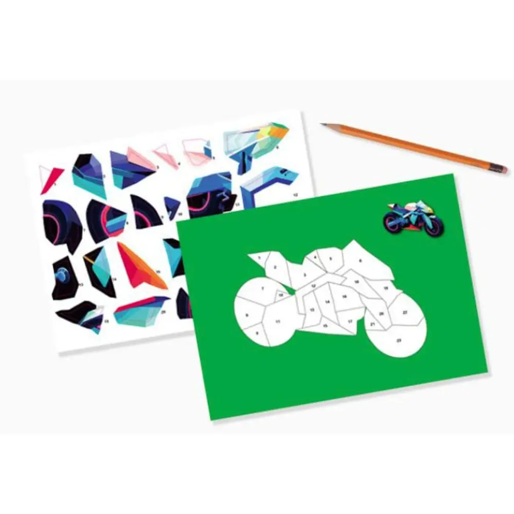 

Kawaii Paper 3D Geometric Sticker Books Educational Toys Montessori DIY Paste Material Kit Cartoon Car Animals Sticker Book Kids