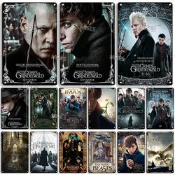 MISES Fantastic Beasts Movie Vintage Poster Metal Sign Decorative Plate Metal Plaque Pub Kitchen Cafe Wall Decor Metal Tin Sign