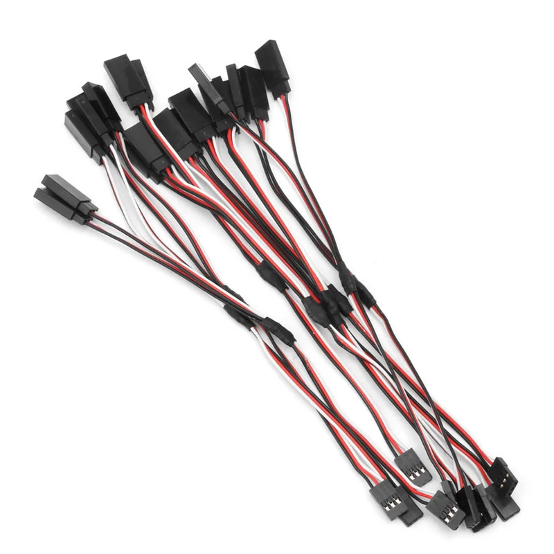 30PCS Servo Extension Cable Male To Female Servo Y Wire 22AWG 200mm 300mm For RC Car Helicopter Drone DIY Parts