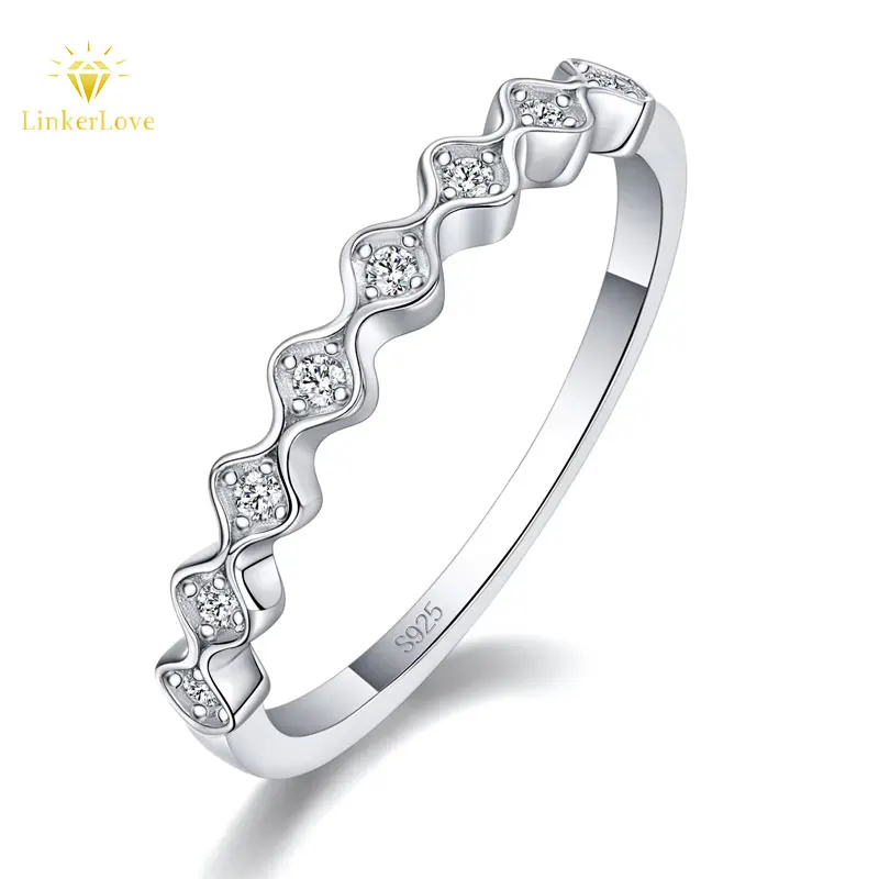 

LinkerLove кольцо из стерлингового серебра 925 пробы D VVS1 кольца с муассанитом для женщин в форме пузыря обручальное кольцо подарок на день Святого Валентина
