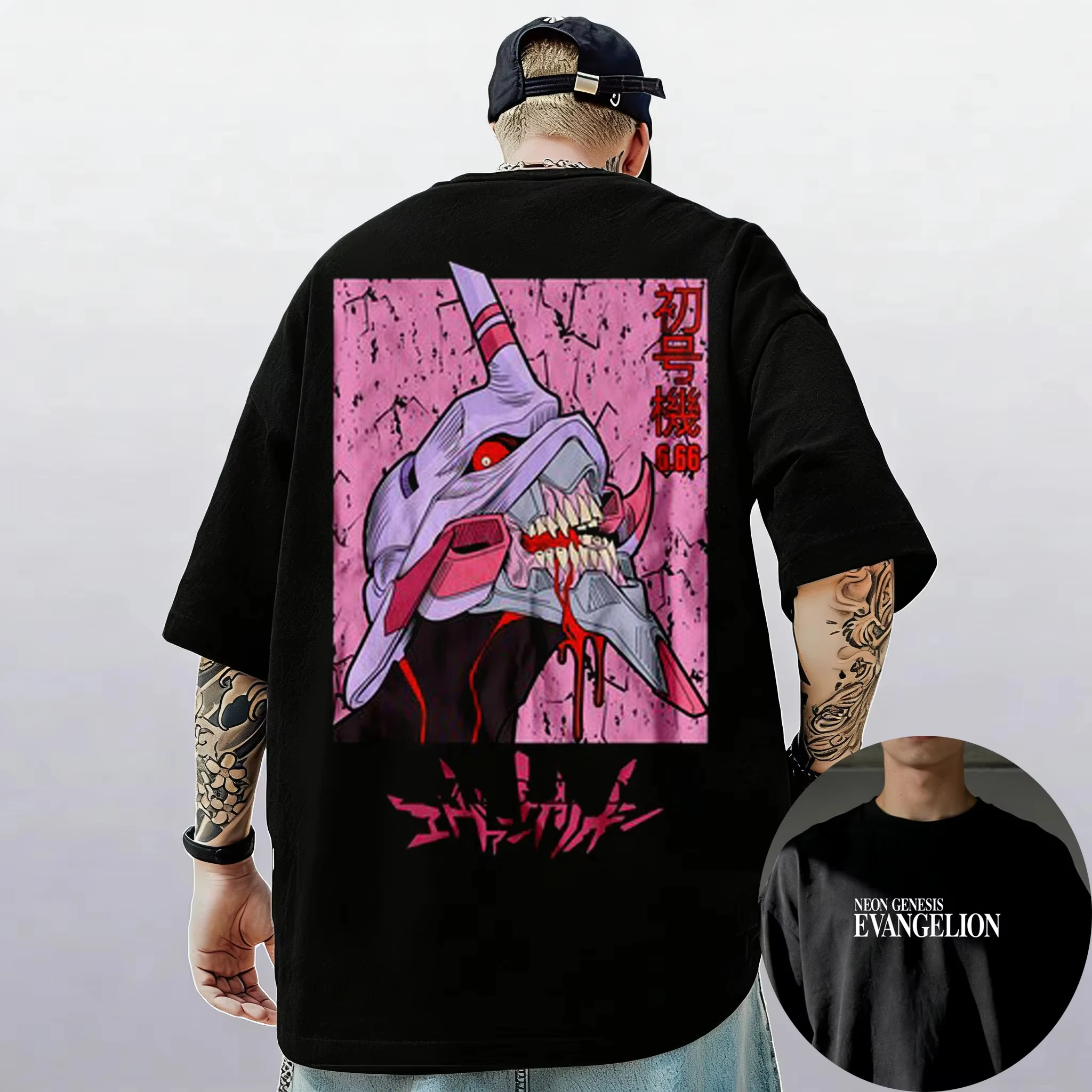 Neon Genesis Evangelion Ayanami Rei Asuka Classic Style Short Sleeve T-shirt Men's Clothing Women 2026 Summer Cotton Tee Tops