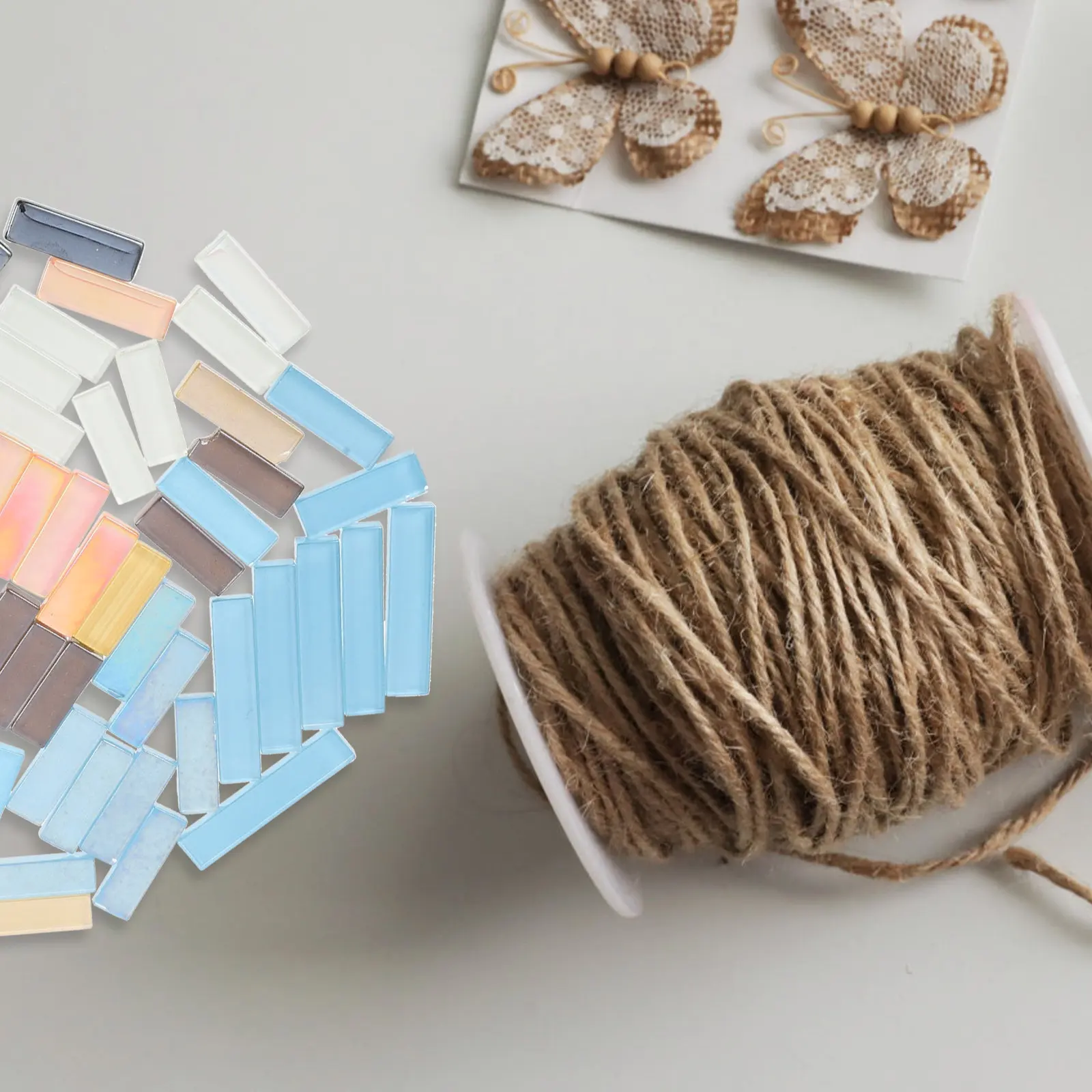 

1 Bag Of Colorful Glass Pieces Smooth Craft Accessory For Diy Mosaic Art Wall Decor Handmade Crystal Tiles Decoration Supplies