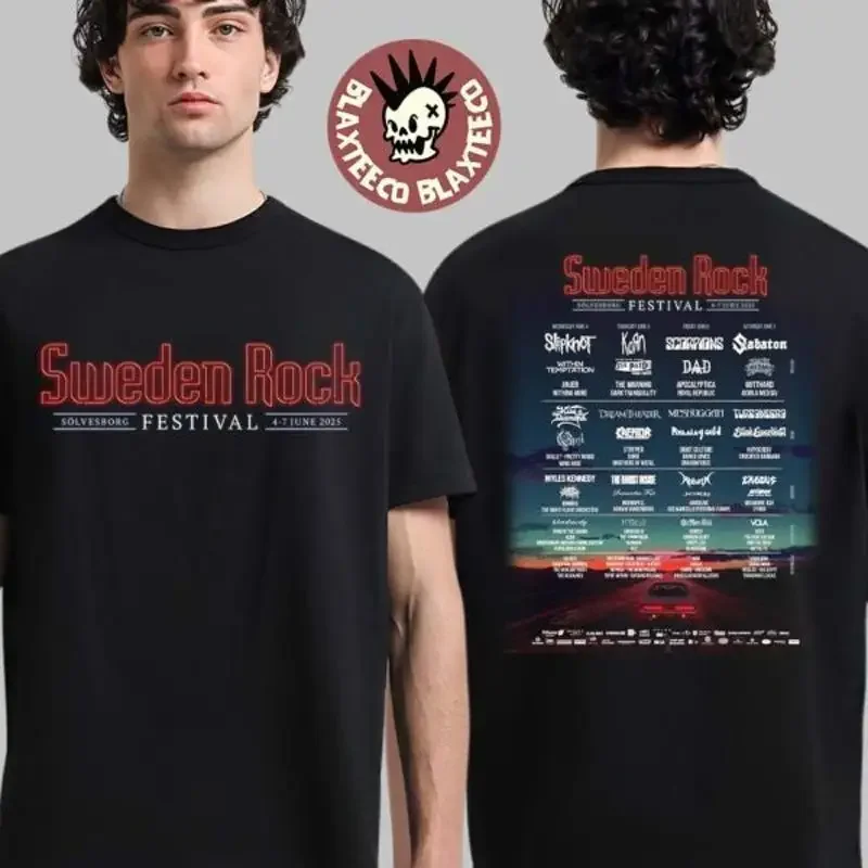 Sweden Rock Festival 2025 Lineup In Solvesborg On 4 7 June 2 Sides T Shirt