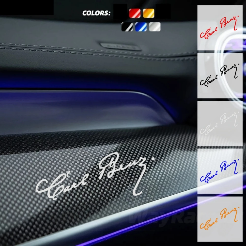 2pcs Car Interior Dashboard Sticker Auto body Vinyl Decal For Karl Friedrich Mercedes Benz A B C E S CLA GLE R V CLS GLC Class
