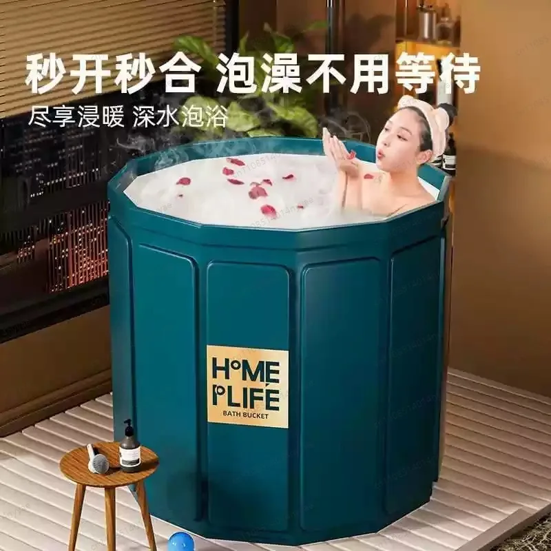 Portable Foldable Bathtub, Extra Large Collapsible Soaking Tub for Adults, Foot Bath & SPA - Space-Saving Design