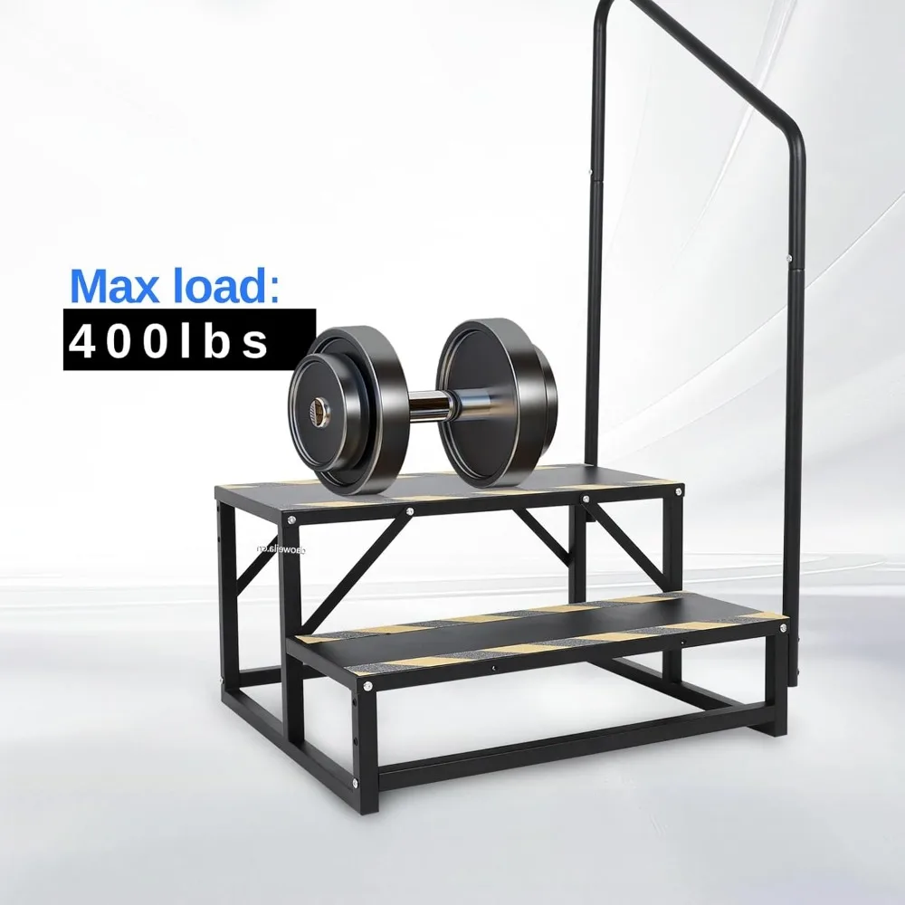 escada de mergulho marítima de 3 degraus 40" em aço inoxidável com poste central