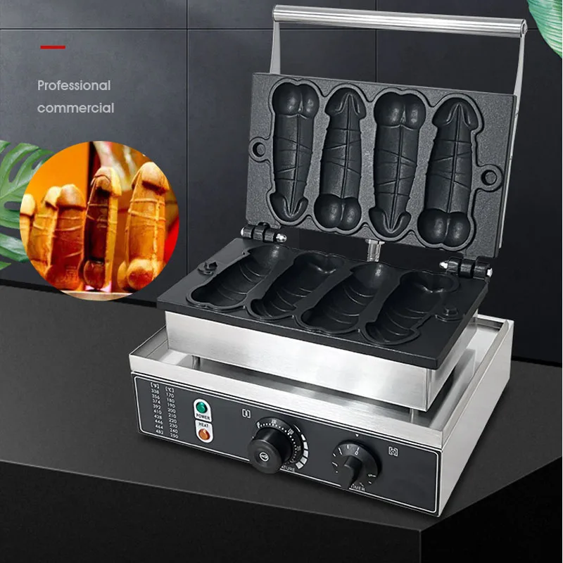 Waffle Stove Electric Heating Big Dick Burning Sandwich Waffle Burning Big Carving Burning Gourmet Temperature Control Equipment