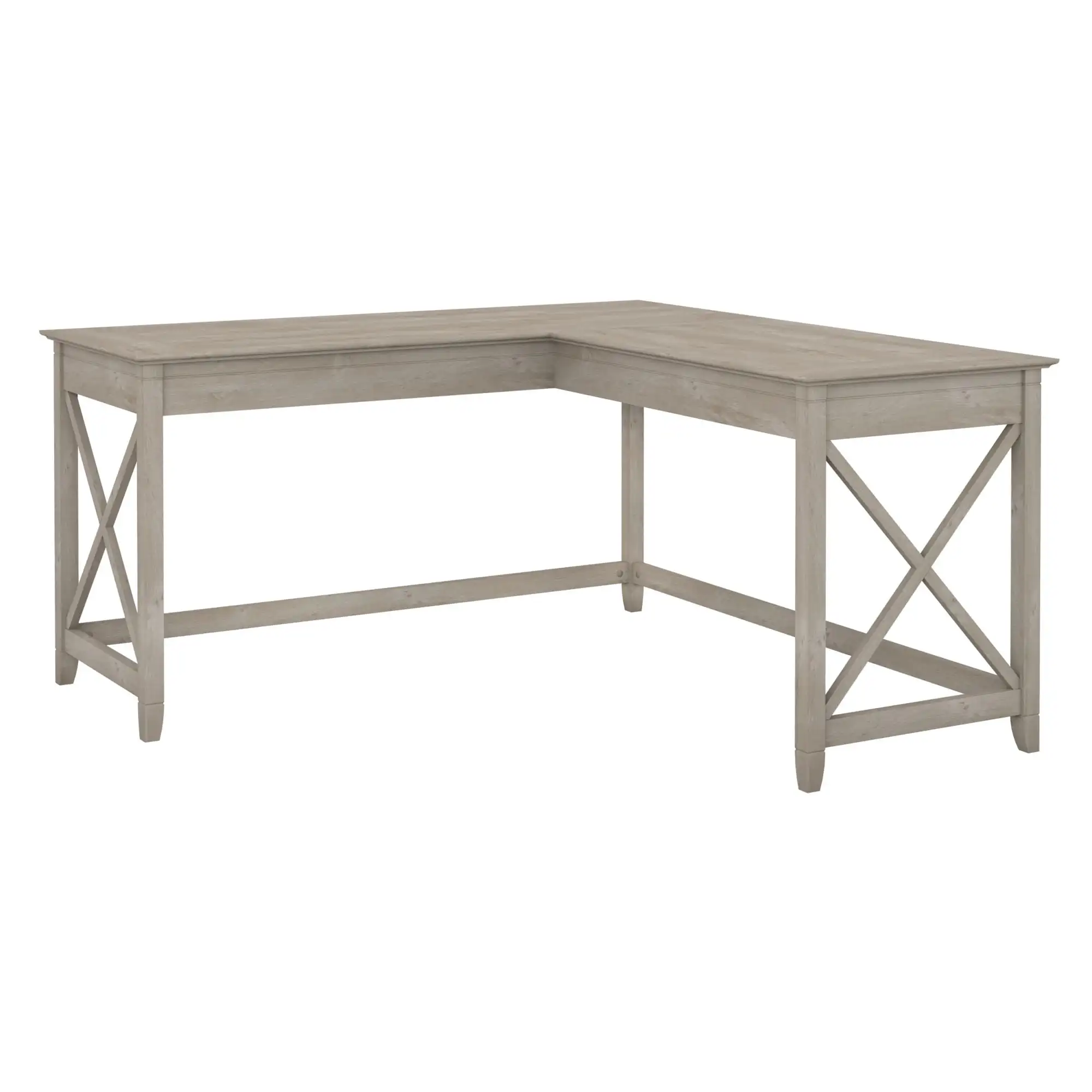 

Modern Vibe Key West 60W L Shaped Desk in Washed Gray