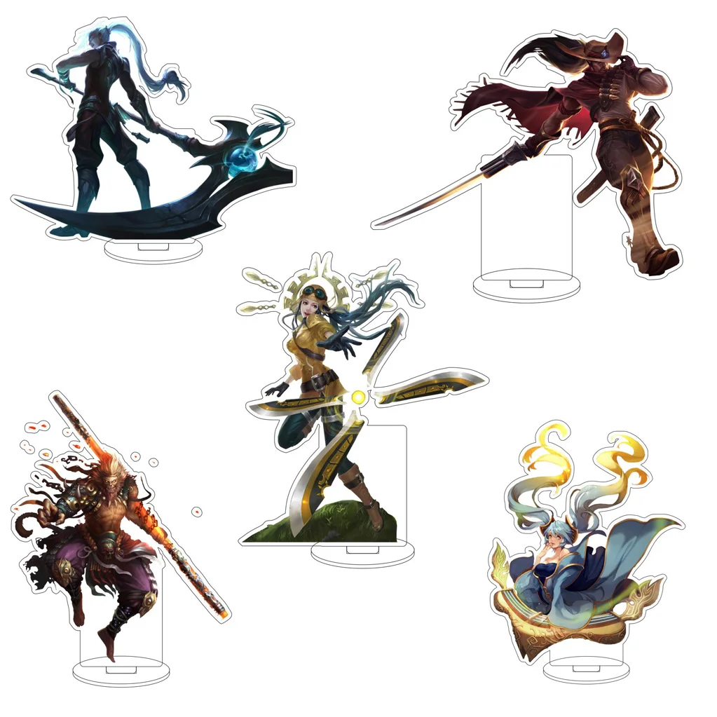Figura Acrílica de Anime de 16 cm, Shieda, Kayn, Caitlyn, Kiramman, Sona, Buvelle, Adornos para Escritorio, Decoración Exquisita, Regalos Lindos