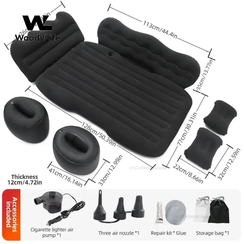 NEW Mattress Car Inflatable Travel Bed Home Outdoor Camping Mat Rear Flocking Plus Air Mattress for SUV