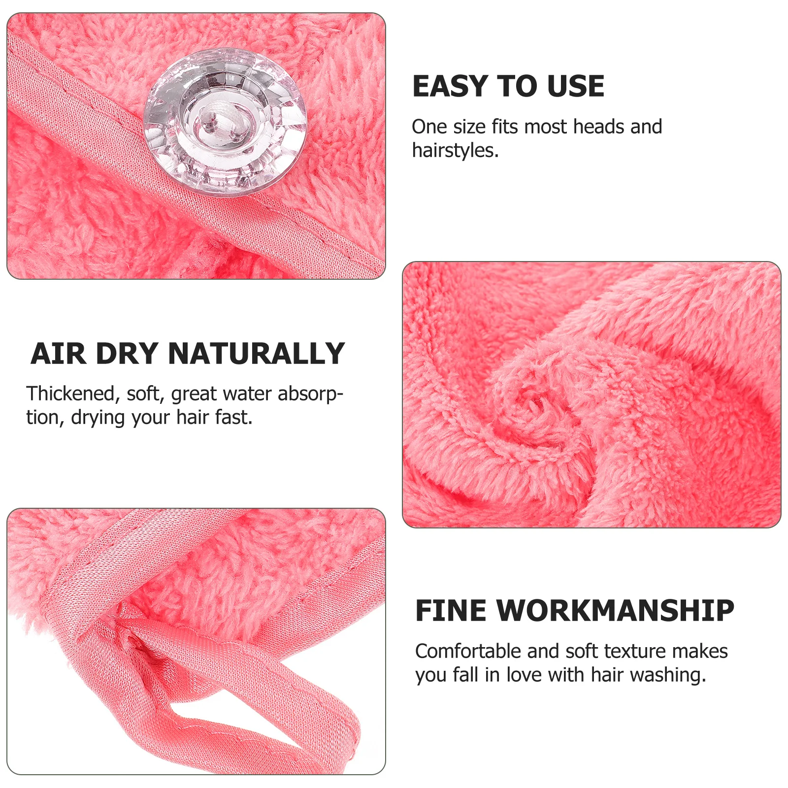 

1Pcs Hair Drying Cap Thickened Microfiber Water Absorbent Quick Dry Hair Towel Wrap Shower Cap Bathroom Beauty Salon Travel