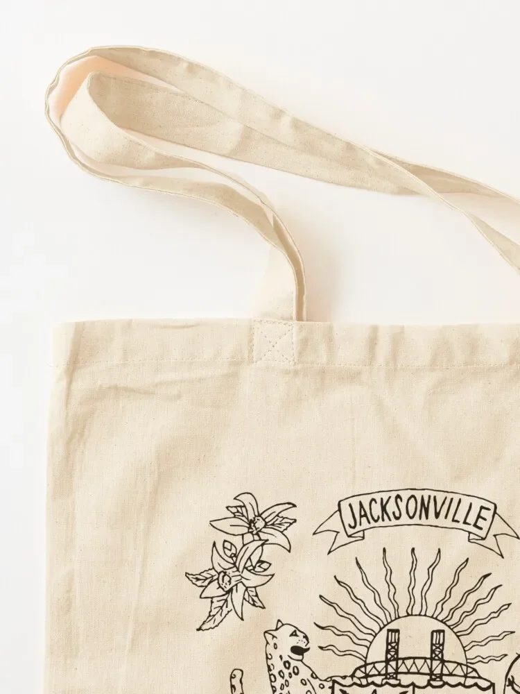 Duval Crest Black Lettering on White Tote Bag Cloth bags Lady bags tote bag women sac pour femme