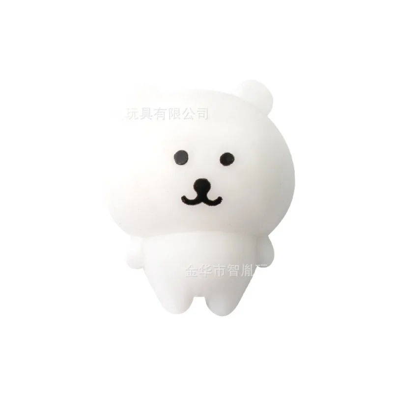 10 قطعة الدب الأبيض الصغير لطيف قرصة لعب للأطفال الكبار الإجهاد الإغاثة الكرتون الدب ضغط اسفنجي تململ الهدايا الإبداعية
