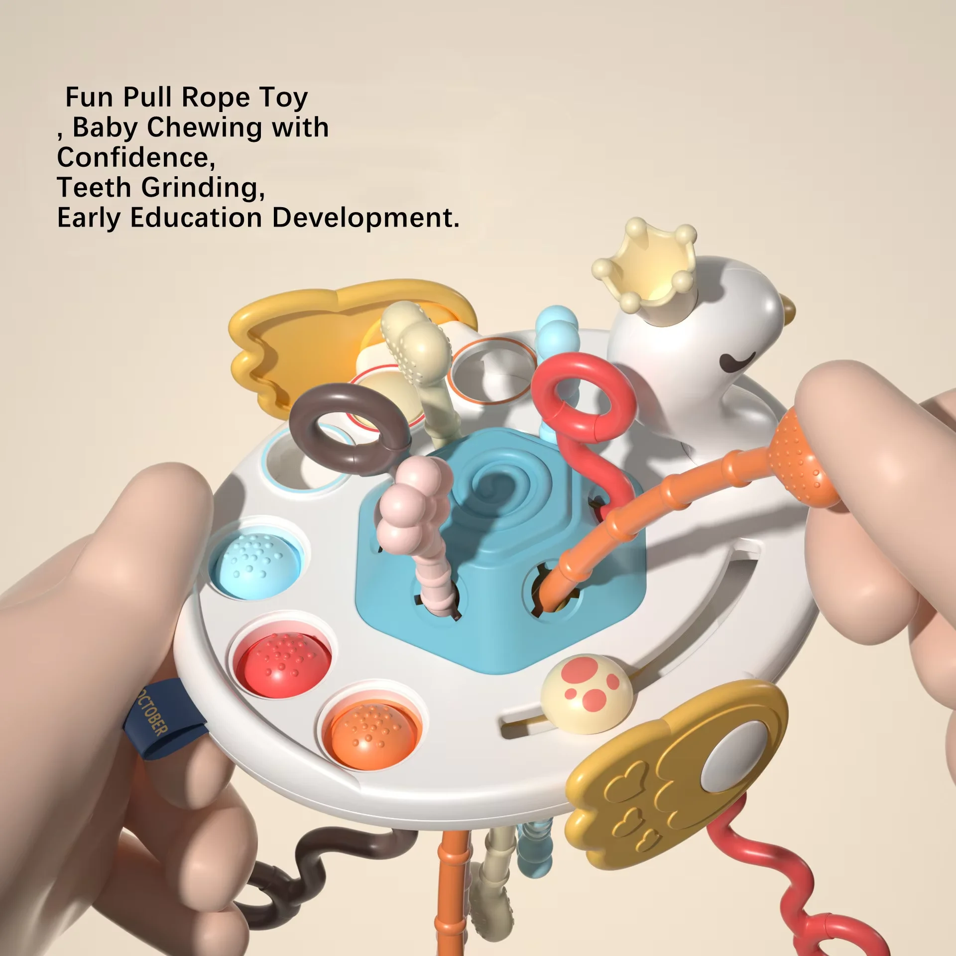 مونتيسوري سحب سلسلة ألعاب التسنين الحسية للأطفال ألعاب أنشطة سيليكون تعليمية لعبة تطوير الطفل #2