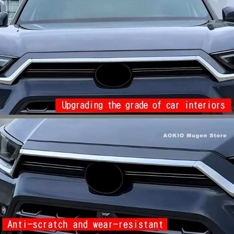 Car Front Bumper Grille Trim Grill Decoration Strip Covers for Toyota GRAND HIGHLANDER Interior Accessories 2024