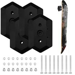 1/2 Pcs Skateboard Wall Mount Acrylic Longboard Storage Display Holder Hanger Rack Skate Board Non-slip Holder Bracket