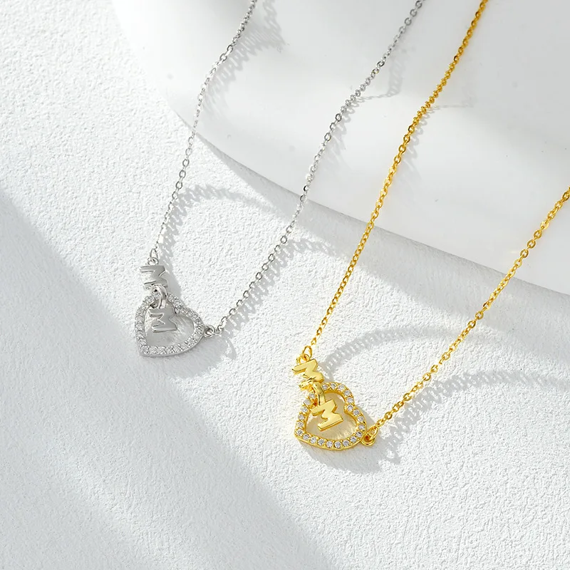 어머니의 사랑 목걸이, S925 스털링 실버 지르코니아 사랑 펜던트, 다목적 부티크, 2025 새로운 어머니의 날 따뜻한 선물