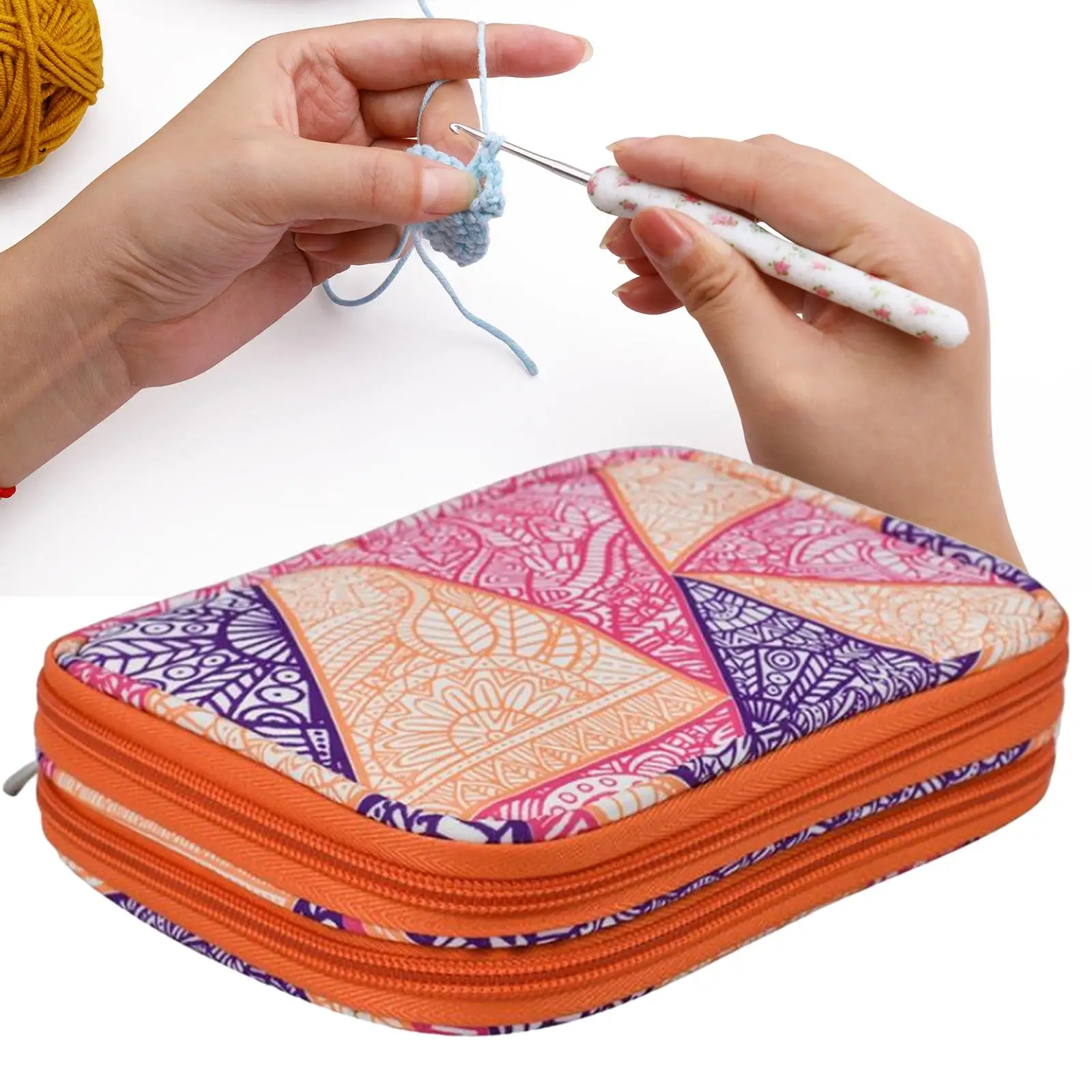 

Crochet Hook Case,Storage Case Bag Holder,Knitting Pin Organizer,Sewing Tools