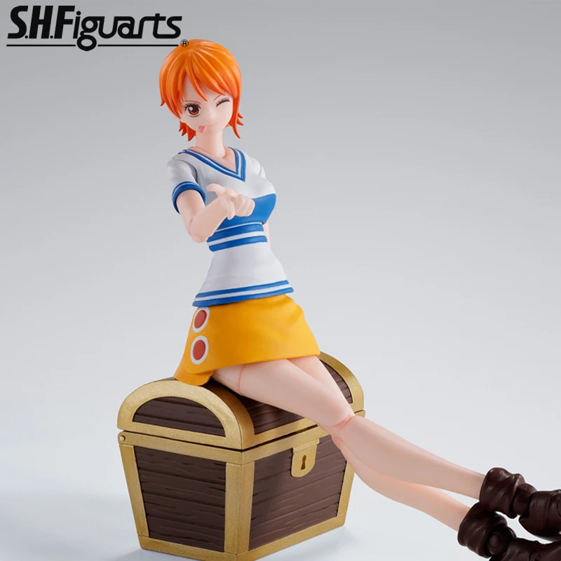 Original Bandai S.H.Figuarts One Piece Nami Romance Dawn Action Figure 14cm Collectible Model Toy Gift In Stock TAMASHII NATIONS