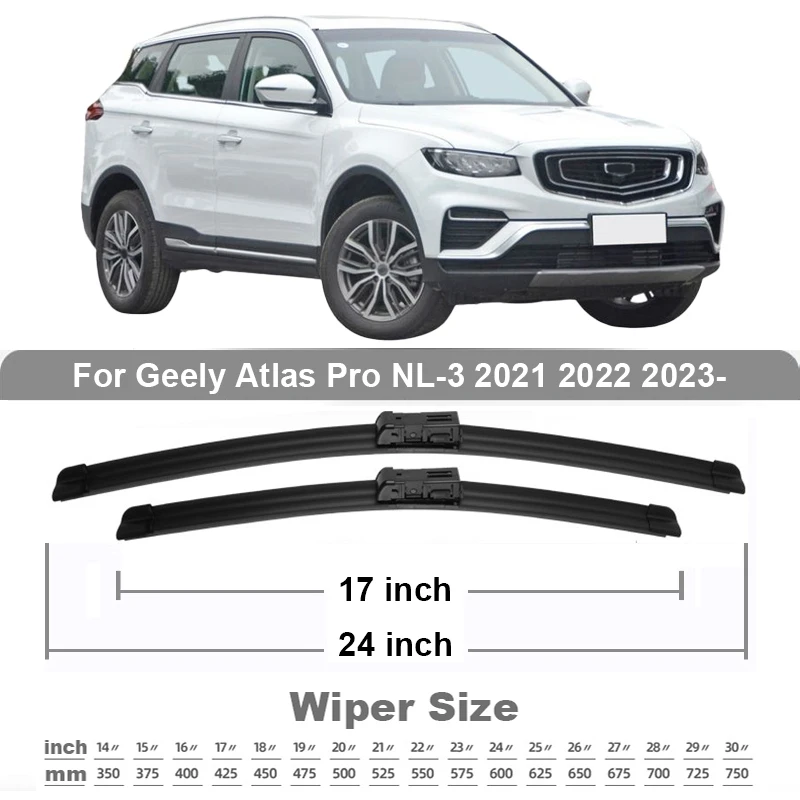 TONLINKER Wiper Blades For Geely Atlas Pro NL-3 2021 2022 2023 Car Accessories Front Windscreen Wiper Blade Brushes Cutter Goods