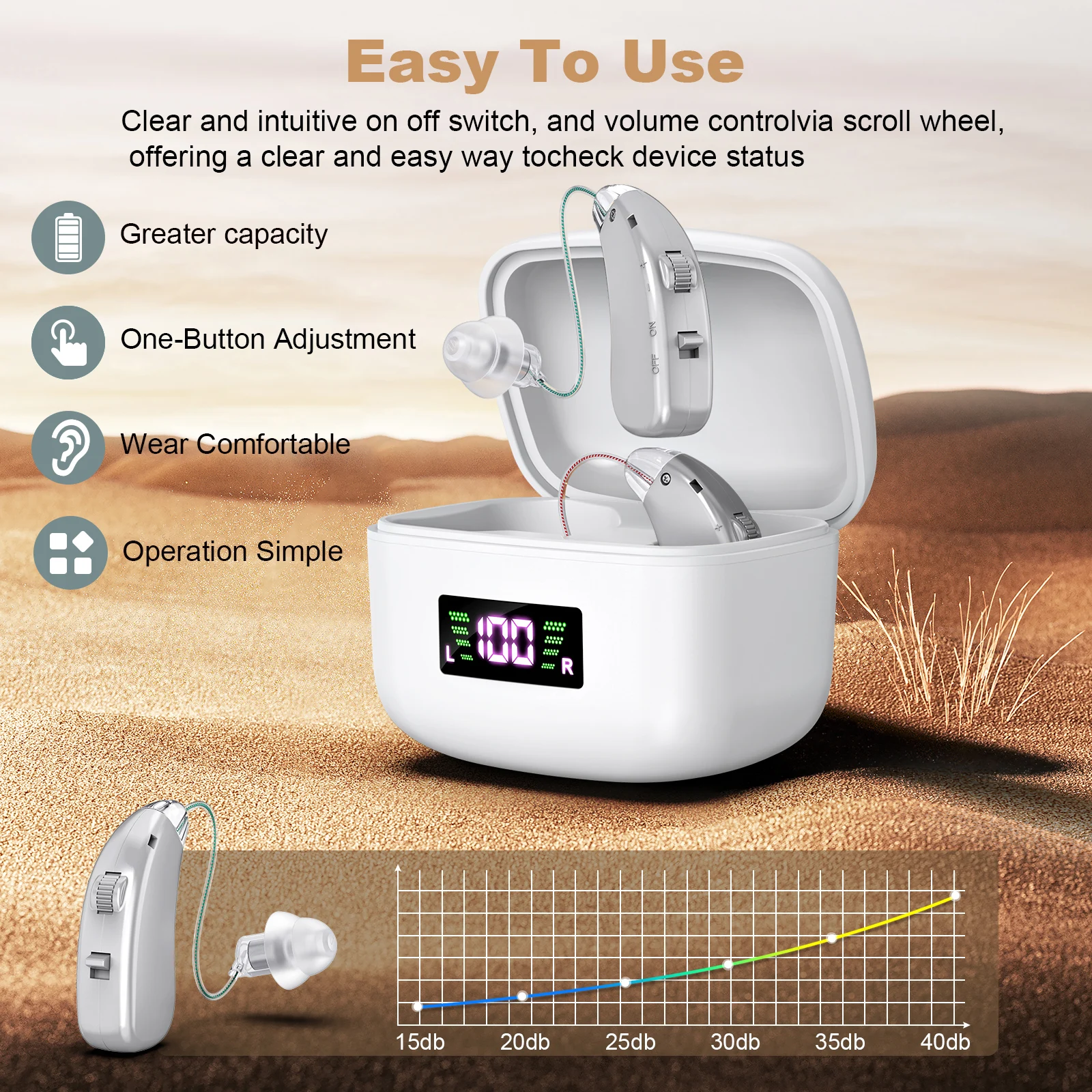 高齢者用補聴器-bte-聴覚障害者用充電式補聴器-調整可能なサウンドアンプ-ポータブル充電ケース