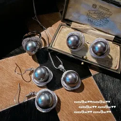 2023 New Fashion Luxury 925 Silver Freshwater Pearl Jewelry Sets for Women Exquisite Pendant Necklace Ring Earrings Banquet Gift