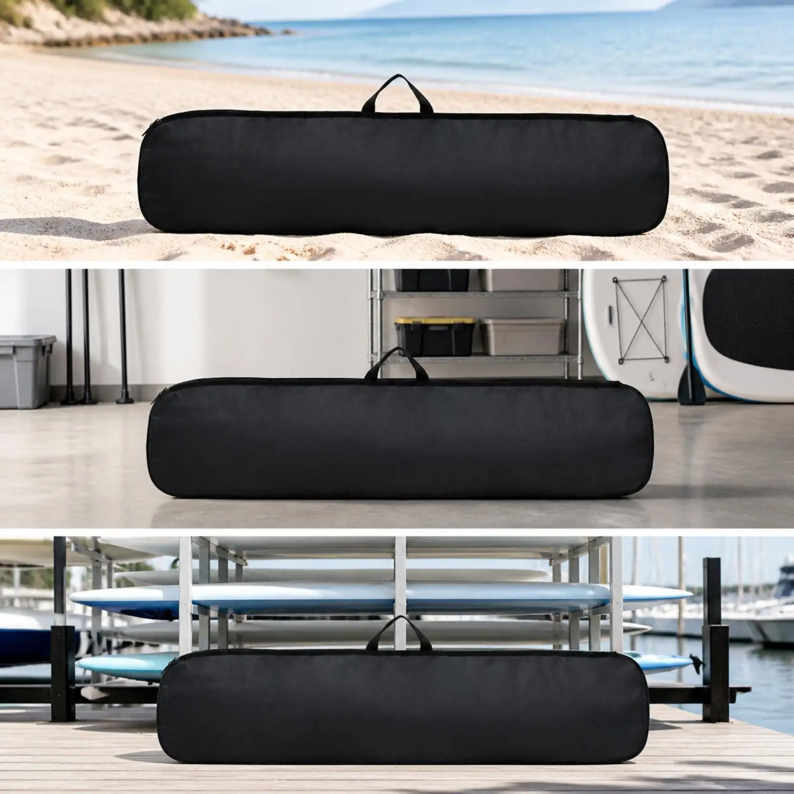 Paddle Storage Pouch for Kayak Accessories Lightweight Black Oxford Cloth Bag for Boat Paddle Organizer with Carry Handle