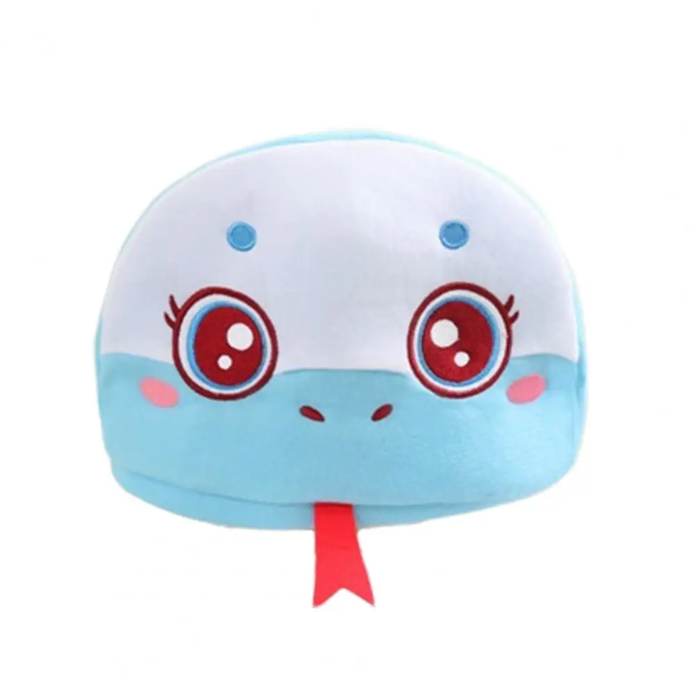 Cute Snake Design Cap Chinese Zodiac Snake Plush Cap Cartoon Hat for New Year Party Funny Celebrations Headgear Gift Snake Hat