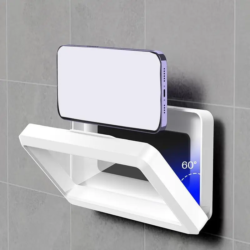 

360° Rotating Waterproof Anti-fog Wall Mounted Bathroom Phone Case Holder - Fall Gift 2024 for Phone/Tablet/Watch