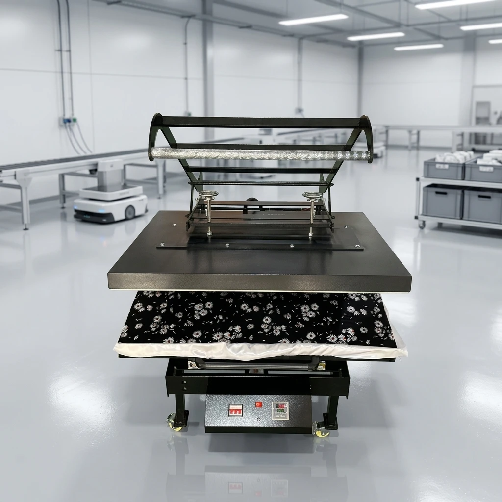 80*100cm Manual Flatbed Heat Transfer Machine Large Size T Shirt Sublimation Printing Press with High Pressure