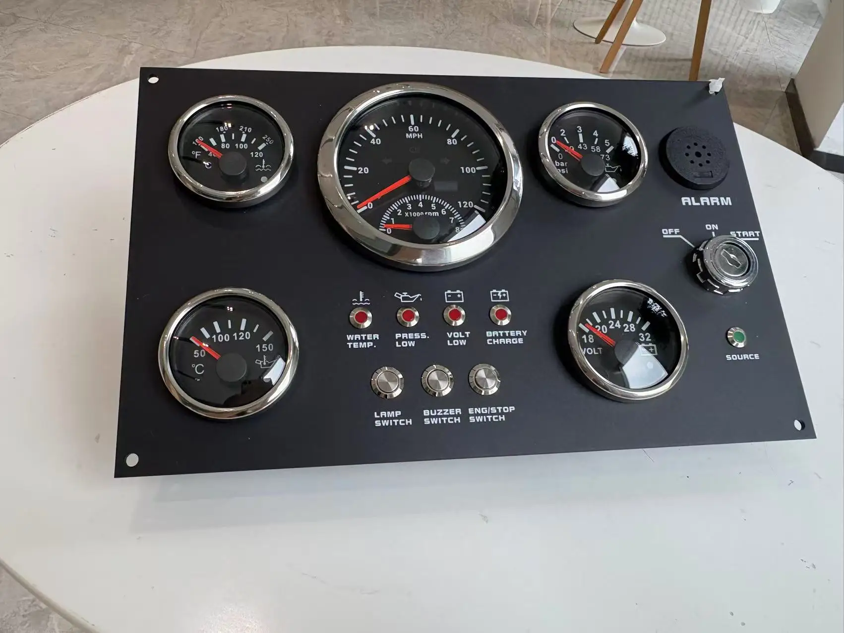 Universal 5-Gauge Black Marine Instrument Panel for Auto Meter GPS Speedometer Diesel Engine for Boat and Car New Release