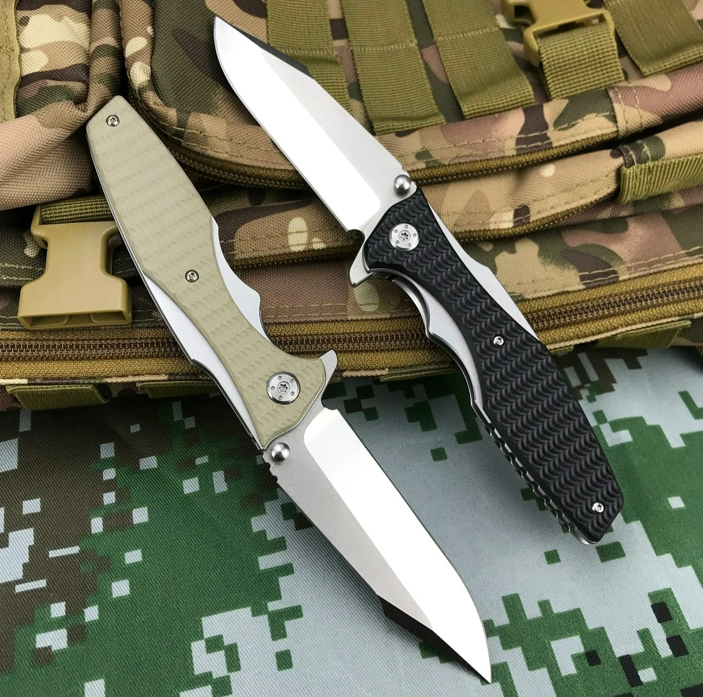 

Folding ZT 0393 Knife 9Cr18MoV Blade G10 Handle Outdoor Survival Self-defense Camping Fishing Tool Pocket Knife