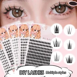 120 Pcs manga lashes Thick Little Devil Individual lash clusters Natural cos Eyelash extension Korean makeup DIY False eyelashes