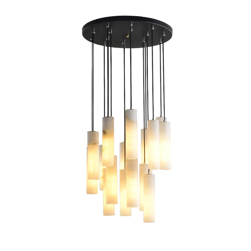 marmore cilindro led pendurado lampada lustre iluminacao suspensao luminaria lampada para sala de estar trendy lustre 2023 natural 01